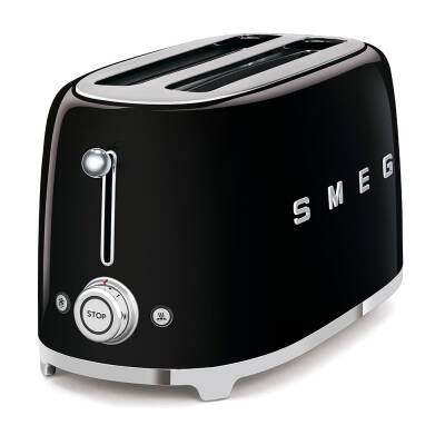 Smeg TSF02BLEU Retro Siyah 2x4 Slot Ekmek Kızartma Makinesi - 1