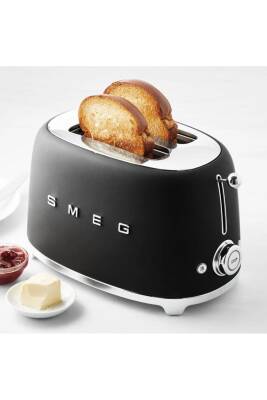 Smeg TSF01BLMEU 2x2 Mat Siyah Ekmek Kızartma Makinesi - SMEG