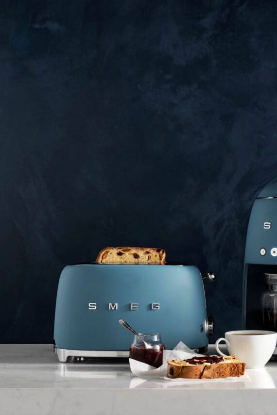 Smeg TSF01SBMEU 2 X 1 Dilim Ekmek Kızartma Mat Storm Blue - Fırtına Mavi - 1