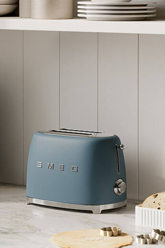 Smeg TSF01SBMEU 2 X 1 Dilim Ekmek Kızartma Mat Storm Blue - Fırtına Mavi - 2