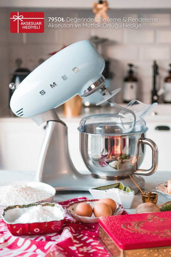Smeg SMF02PBEU Retro Mavi 800 Watt 4.8 Litre Stand Mikser - 1