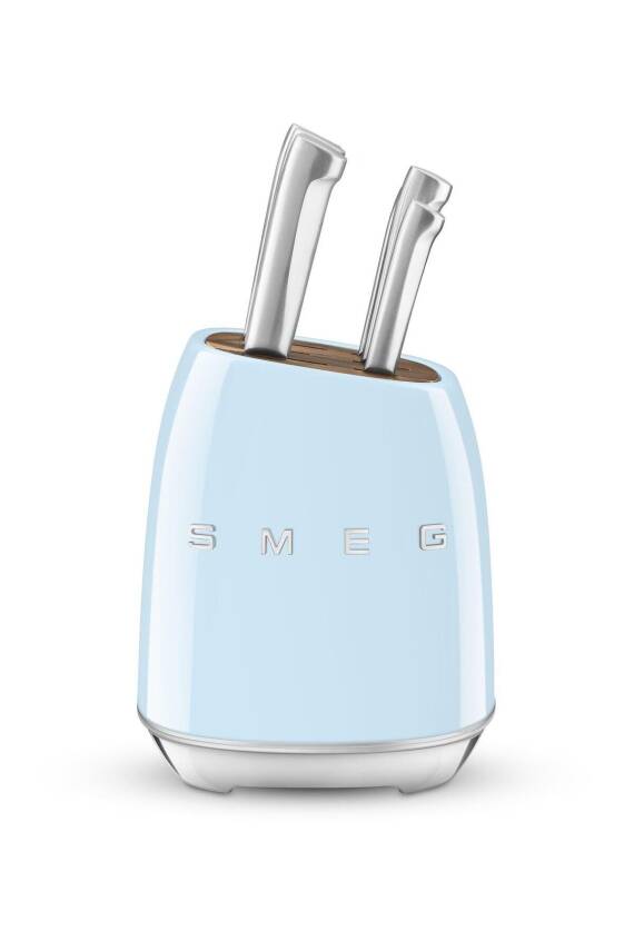 Smeg KBSF02PB Pastel Mavi Standlı Bıçak Set - 1