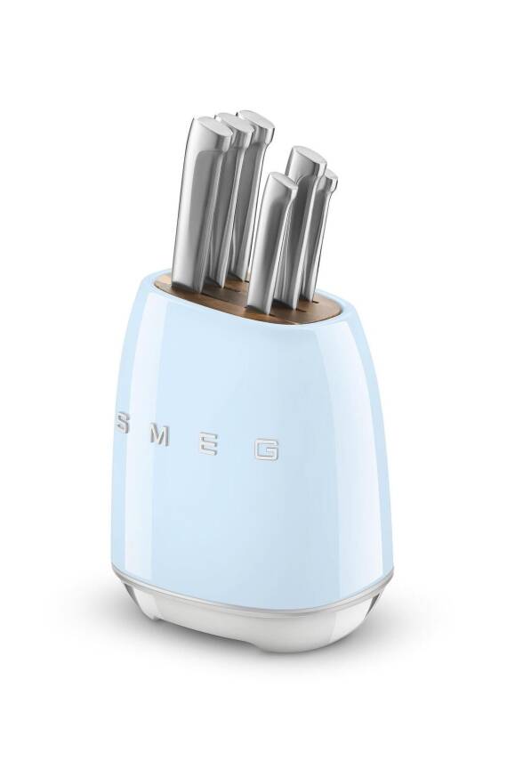 Smeg KBSF02PB Pastel Mavi Standlı Bıçak Set - 2