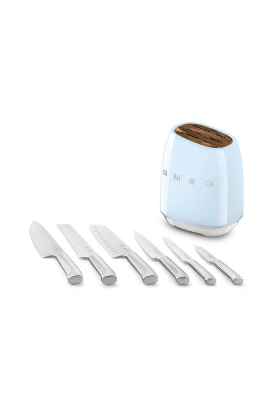 Smeg KBSF02PB Pastel Mavi Standlı Bıçak Set - 3