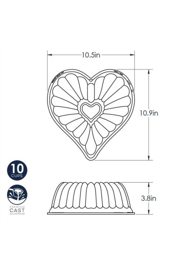 Nordicware 55548 Elegant Kalp Bundt Kek Kalıbı Spring - 3