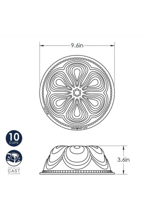 Nordicware 87477 Şifon Bundt Kek Kalıbı Gold - 4