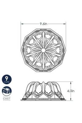 Nordicware 88637 Kubbeli Katedral Bundt Kek Kalıbı Gümüş - 7
