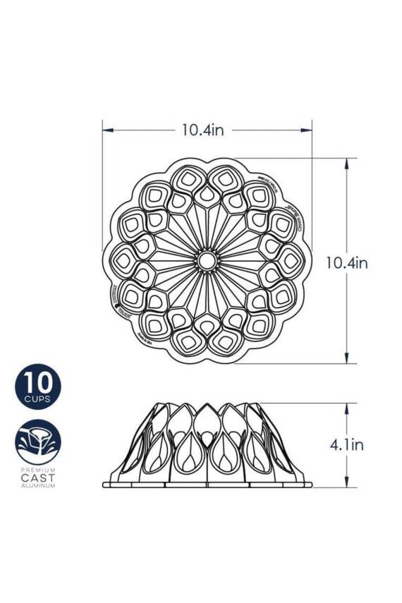 Nordicware 91777 Taç Bundt Kek Kalıbı Gold - 3