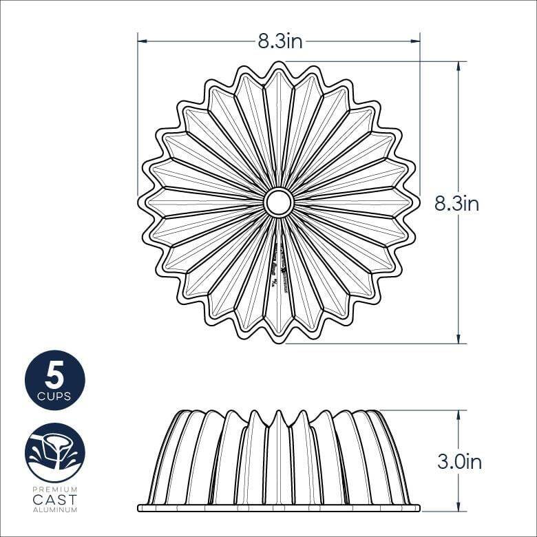 93277 Brillance Bundt Kek Kalıbı - 5 Cup - 5