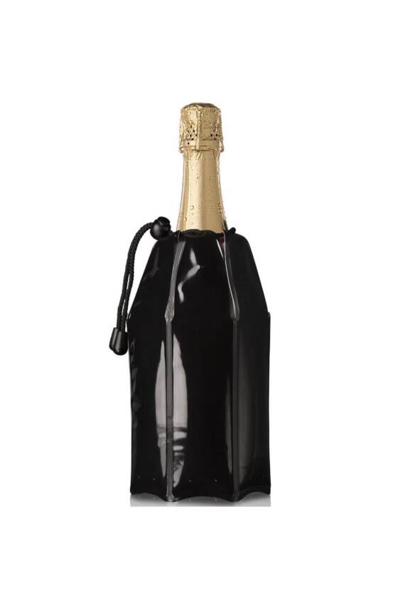 Vacu Vin 38856606 Aktif Şampanya Soğutucu Siyah - 1