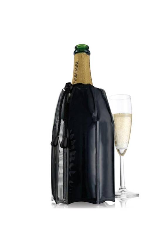 Vacu Vin 38856606 Aktif Şampanya Soğutucu Siyah - 2