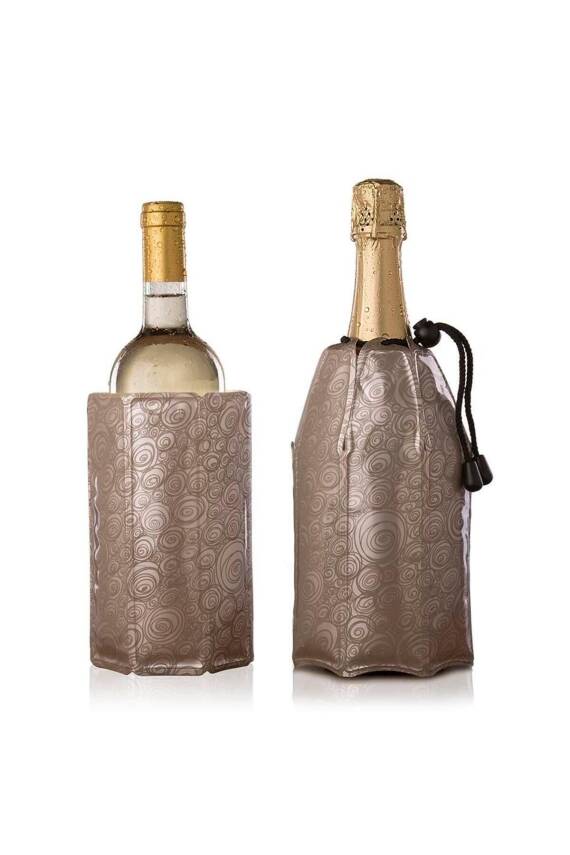 Vacu Vin 3887560 Aktif Şarap / Şampanya Soğutucu Platin - 1