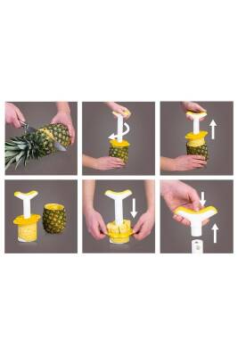 Vacu Vin 4863260 Ananas Dilimleyici Sarı Beyaz - 2