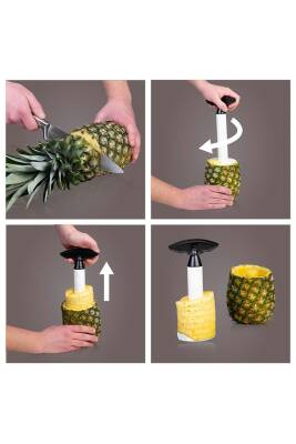 Vacu Vin 48522606 Ananas Dilimleyici Siyah Beyaz - 3