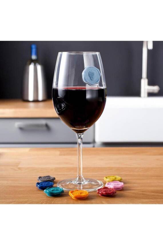 Vacu Vin 1886461 Bardak Markörleri Klasik 8 parça Kutulu - 3