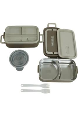 Aryıldız 153AR262177 Bento Lunch Box Haki 2000ml + Sosluk - 2