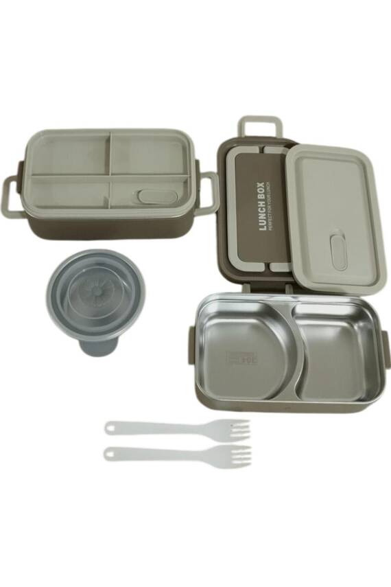 Aryıldız 153AR262177 Bento Lunch Box Haki 2000ml + Sosluk - 2