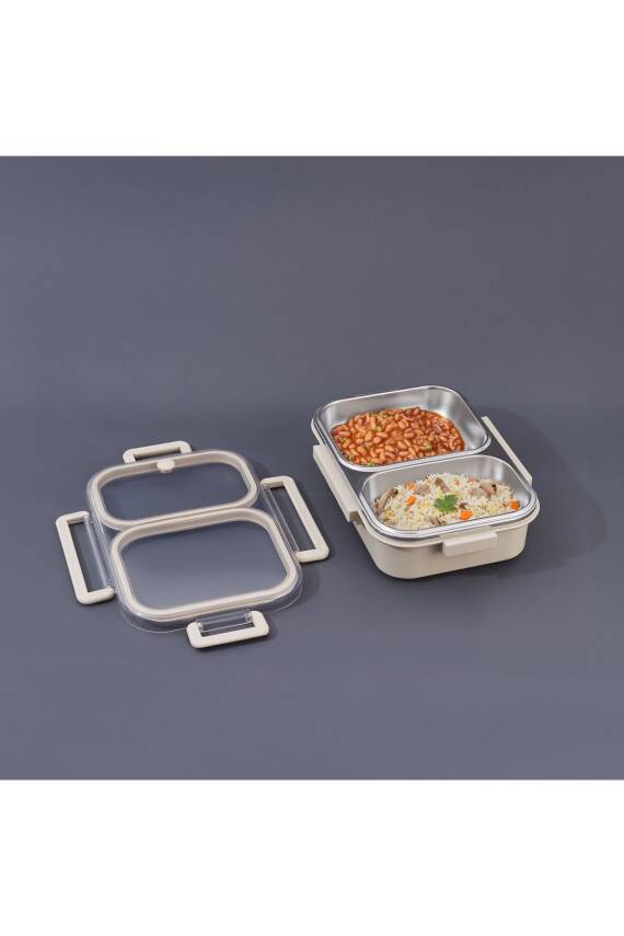 Aryıldız 153AR262184 Bento Lunch Box Bej 2 Bölmeli - 1