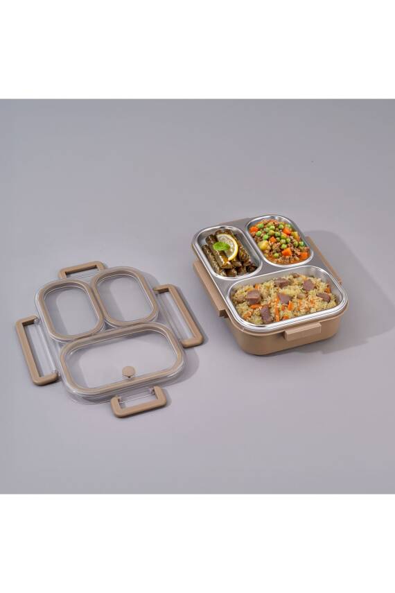 Aryıldız 153AR262214 Bento Lunch Box Haki 3 Bölmeli - 1
