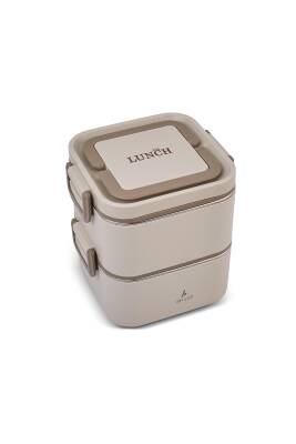 Aryıldız 153AR262108 Bento Lunch Box Kare Bej 1400ml - 2