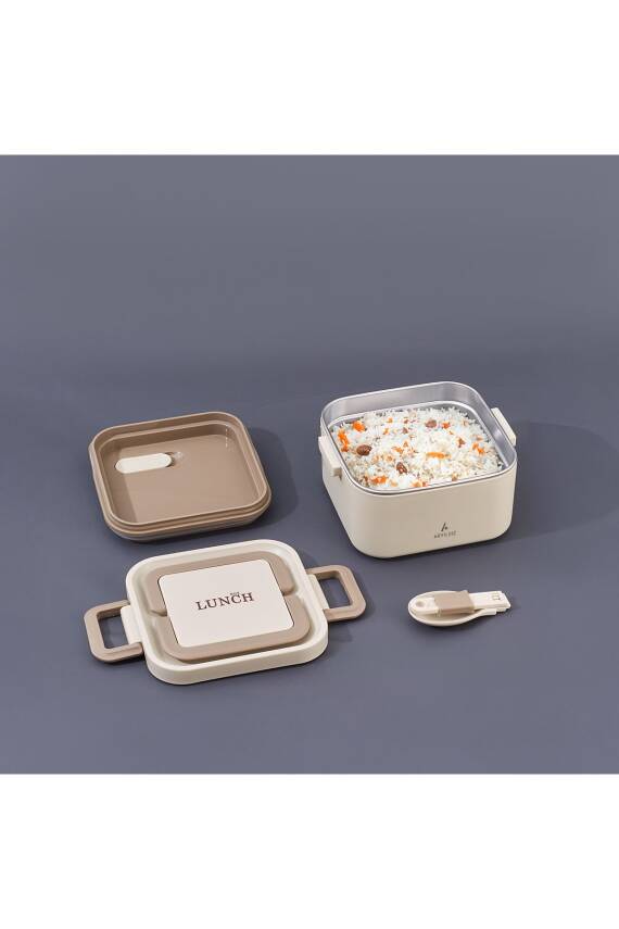 Aryıldız 153AR262085 Bento Lunch Box Kare Bej 700 ml - 1