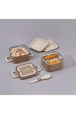 Aryıldız 153AR262115 Bento Lunch Box Kare Haki 1400ml - 1