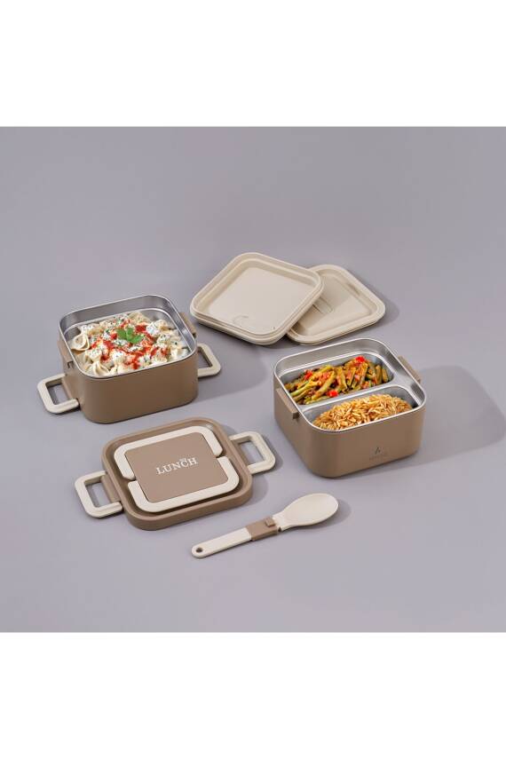 Aryıldız 153AR262115 Bento Lunch Box Kare Haki 1400ml - 1
