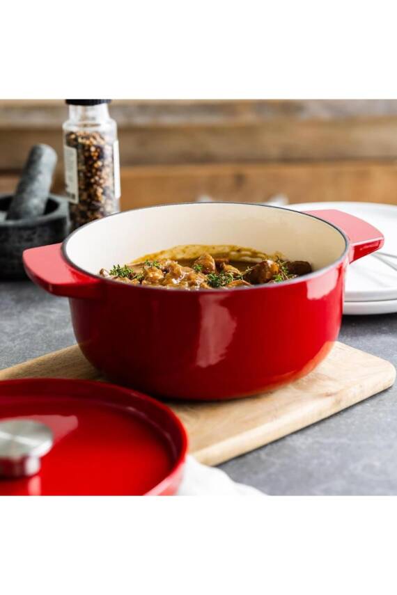 Kitchenaid CC006057 Döküm Demir Tencere 22 cm / 3.3 L Empire Kırmızı - 7