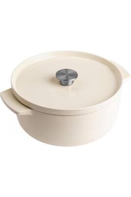 Kitchenaid CC006059 Döküm Demir Tencere 26 cm Almond Krem - 1
