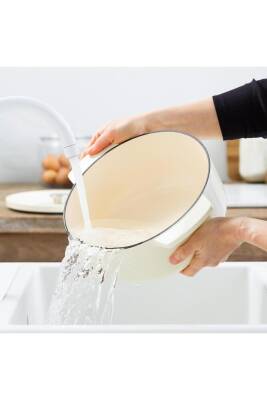 Kitchenaid CC006059 Döküm Demir Tencere 26 cm Almond Krem - 8