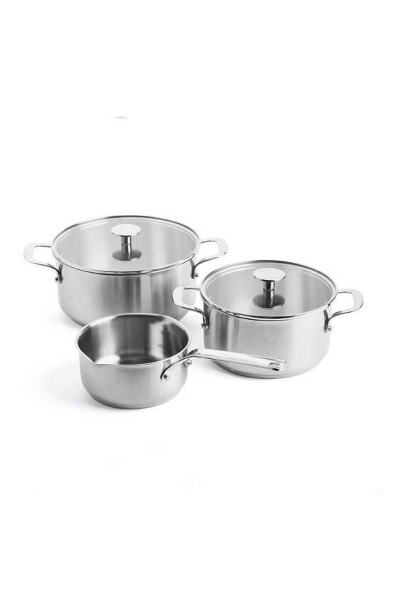 Kitchenaid CC005088-001 Çelik 20 - 24 cm Tencere ve 16 cm Sosluk Seti - 1