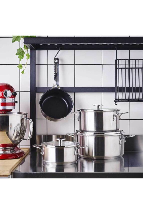 Kitchenaid CC005088-001 Çelik 20 - 24 cm Tencere ve 16 cm Sosluk Seti - 3