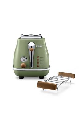 Delonghi CTOV 2103.GR Icona Vintage Yeşil Ekmek Kızartma Makinesi - 2