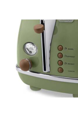 Delonghi CTOV 2103.GR Icona Vintage Yeşil Ekmek Kızartma Makinesi - 3