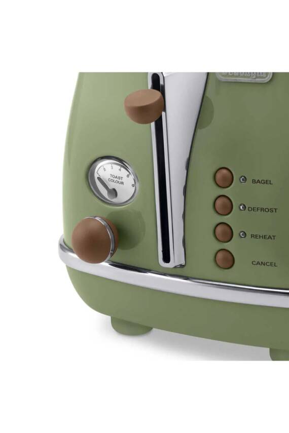 Delonghi CTOV 2103.GR Icona Vintage Yeşil Ekmek Kızartma Makinesi - 3