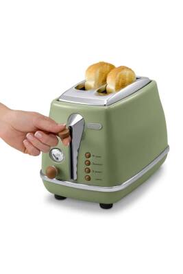 Delonghi CTOV 2103.GR Icona Vintage Yeşil Ekmek Kızartma Makinesi - 5
