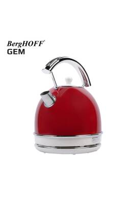 Berghoff 7950020 Gem Retro 1.7L Yuvarlak Su Isıtıcısı - Kırmızı - 2