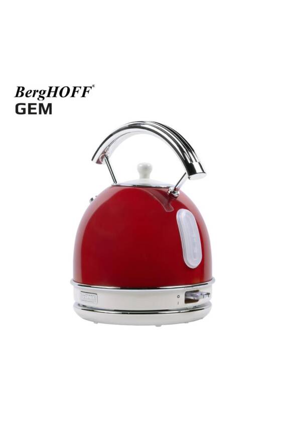 Berghoff 7950020 Gem Retro 1.7L Yuvarlak Su Isıtıcısı - Kırmızı - 3