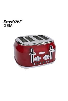 Berghoff 7950050 GEM RETRO Kırmızı Dört Dilim Ekmek Kızartma Makinesi - 2