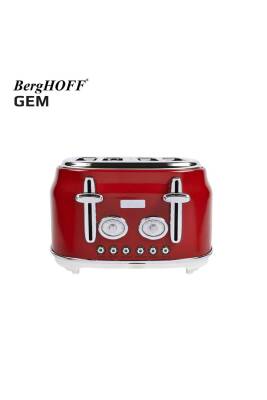 Berghoff 7950050 GEM RETRO Kırmızı Dört Dilim Ekmek Kızartma Makinesi - 3