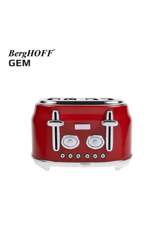 Berghoff 7950050 GEM RETRO Kırmızı Dört Dilim Ekmek Kızartma Makinesi - 3