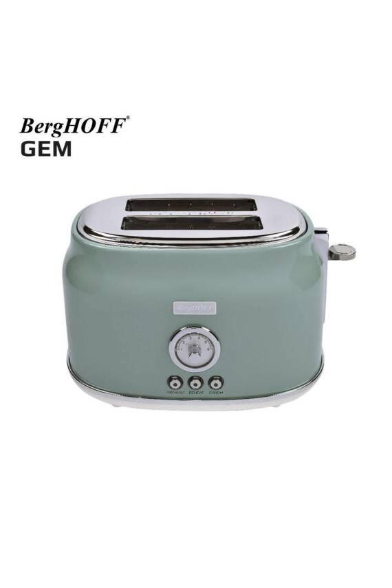 Berghoff 7950041 Gem Retro Mint Yeşil İki Dilim Ekmek Kızartma Makinesi - 2