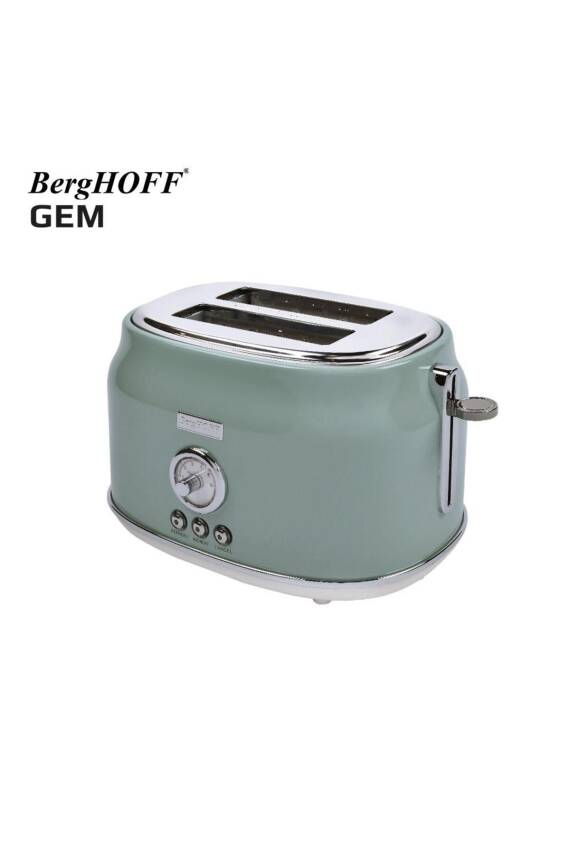 Berghoff 7950041 Gem Retro Mint Yeşil İki Dilim Ekmek Kızartma Makinesi - 4