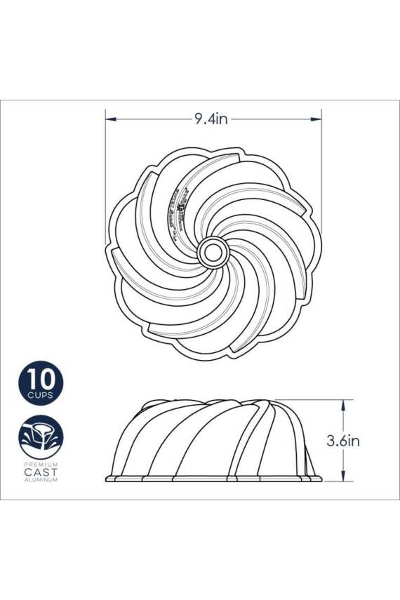 Nordicware 94077 Girdap Bundt Kek Kalıbı Gold - 4