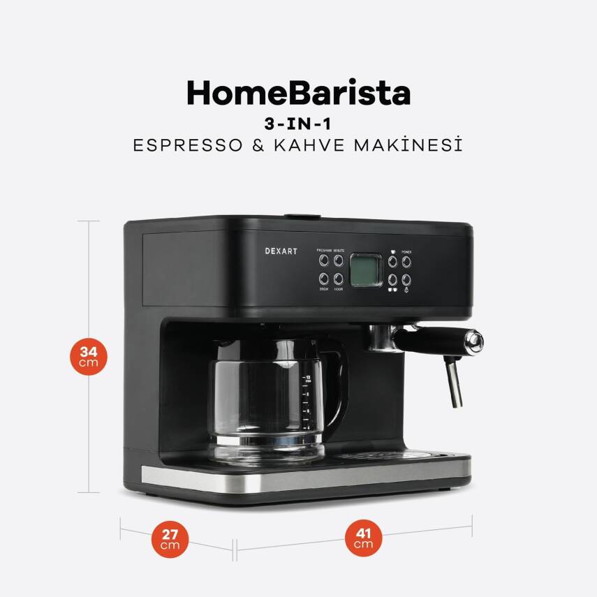 Home Barista 3-in-1 Filtre Kahve Espresso Makinesi - 2