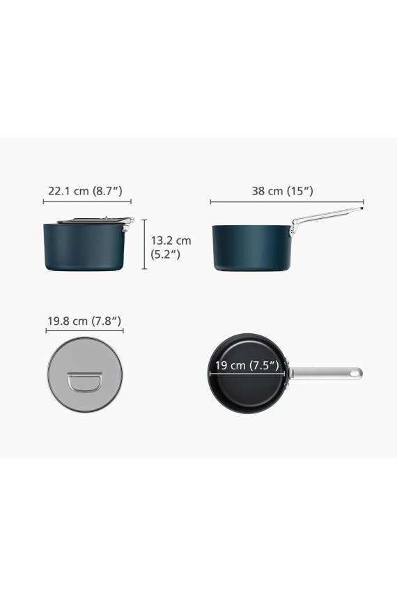 Joseph Joseph 45038 Space 19 cm Kapaklı Sos Tenceresi - 5