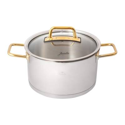 Jumbo 500.01.01.8423 Assos 3'lü Midi Titanyum Gold Tencere Seti - 3