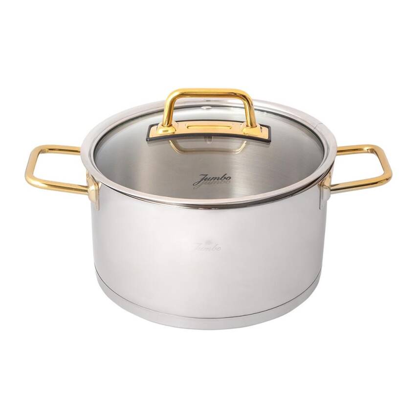 Jumbo 500.01.01.8423 Assos 3'lü Midi Titanyum Gold Tencere Seti - 3