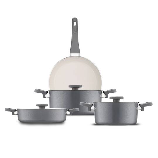 Jumbo Swiss Crystal 7 Parça Tencere Seti Grey - 1