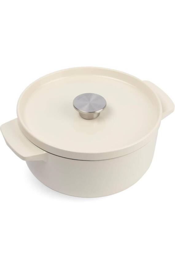 Kitchenaid CC006056 Döküm Demir Tencere 22 cm / 3.3 L Almond Krem - 1